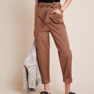 NWT Anthropologie Ellie Embroidered Utility Pants